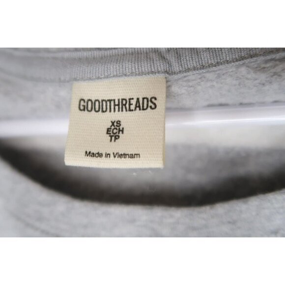 Goodthreads Sweater Heather Gray Open Stripe Long Sleeve Crew Neck Women's XS - Picture 10 of 10